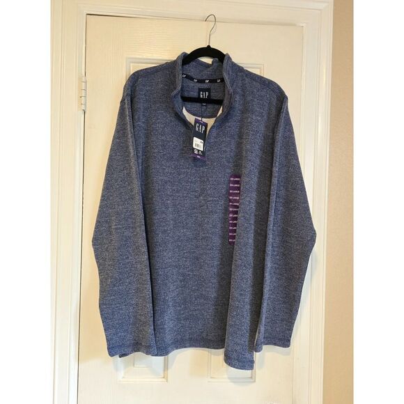 Men's Gap Long Sleeve Pullover 1/4 zip Sweater XXL New With Tag - Picture 3 of 10